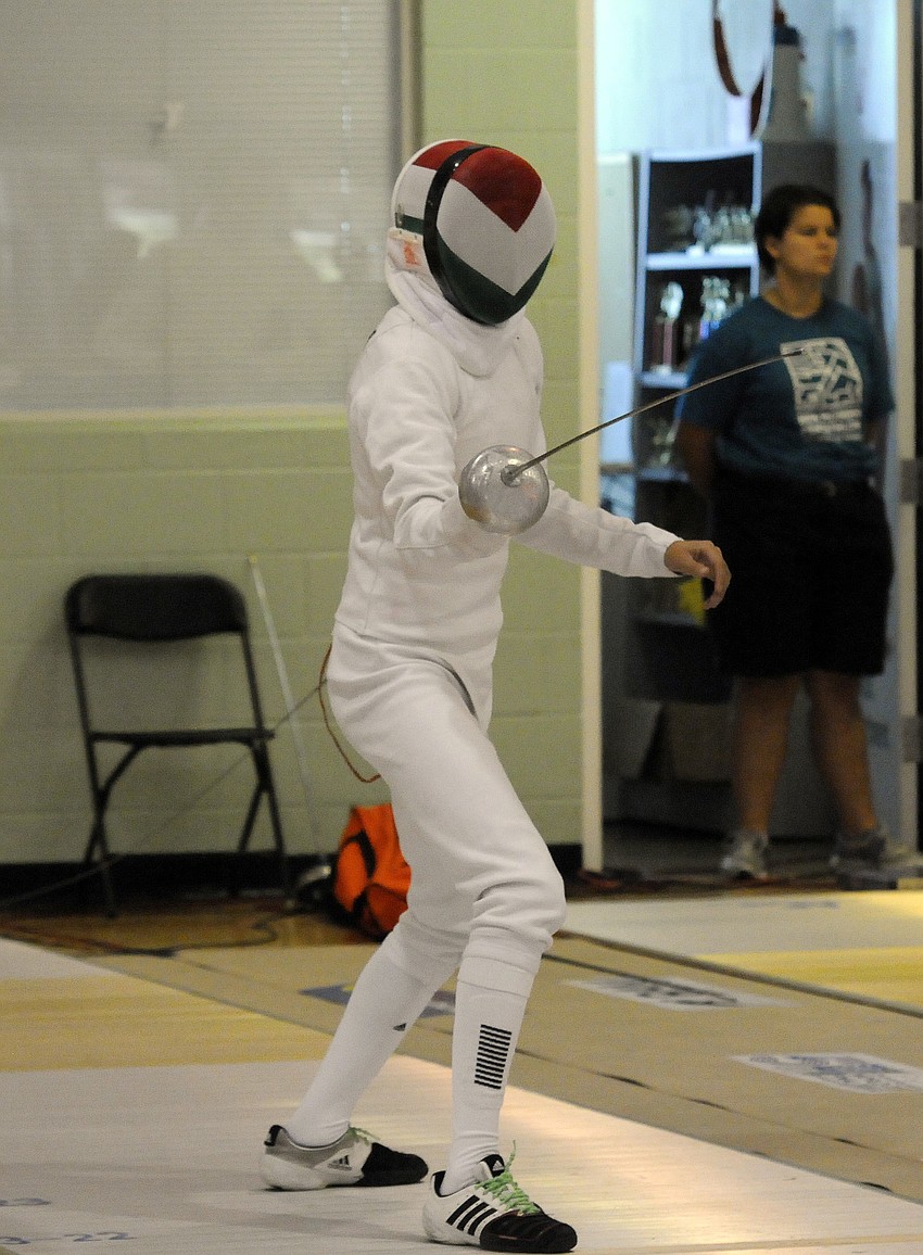 Mexicoâ€™s Ismael Hernandez Uscanga was one of 22 participants who competed in the mixed relay round robin fencing event.
