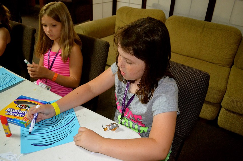 Emily Dalton enjoys craft time.