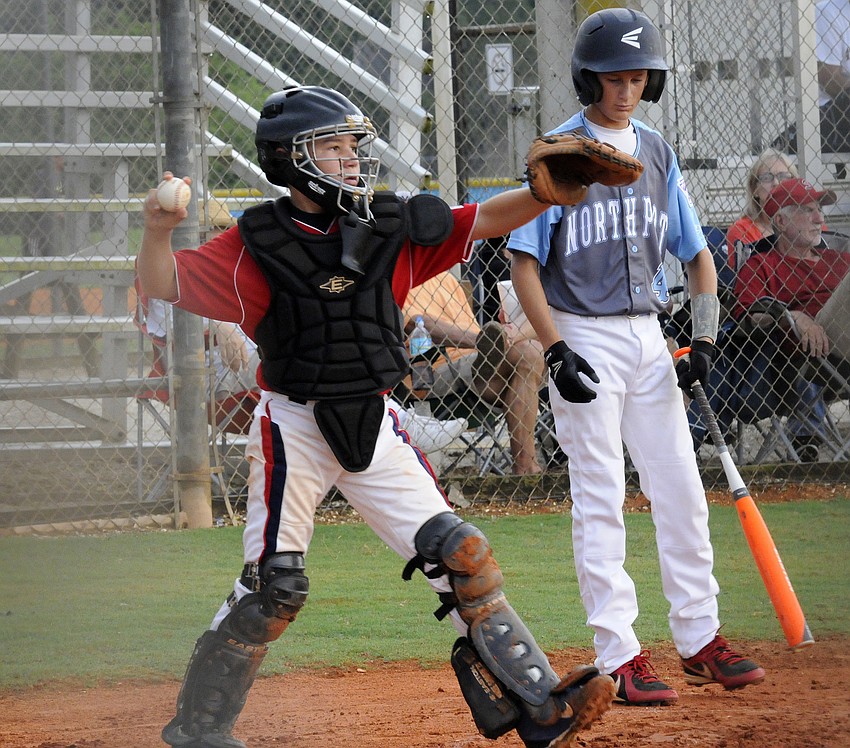 Charley Alario is one of Sarasota Americanâ€™s catchers.