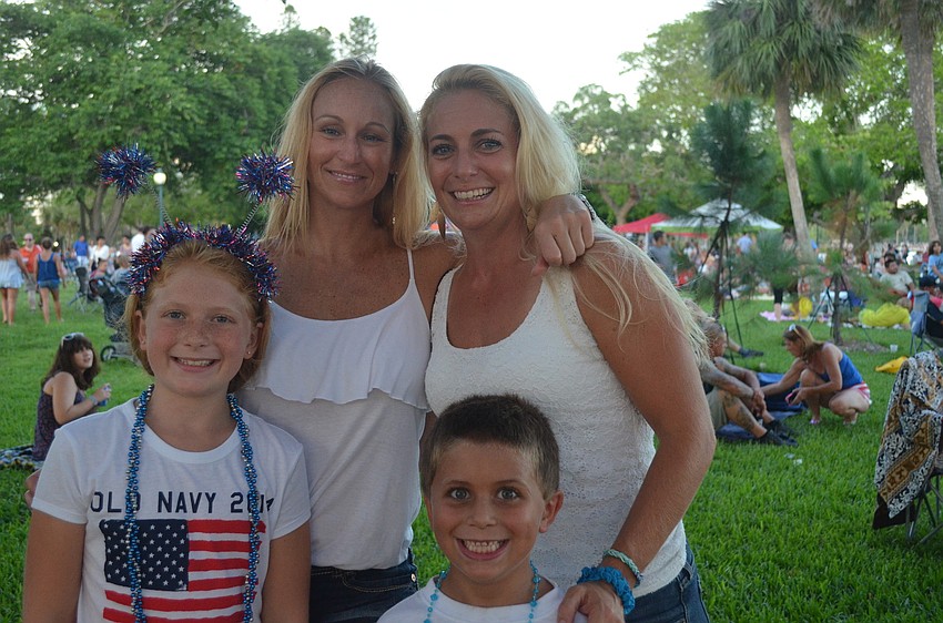 Blair Button, Julie Griffin with Jenn and Keller Button