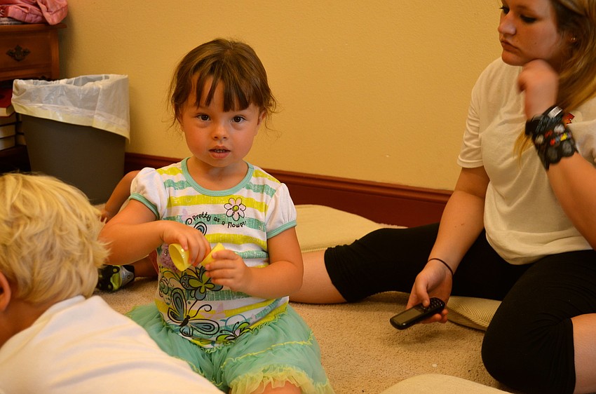 Briana Magrin enjoys play time.