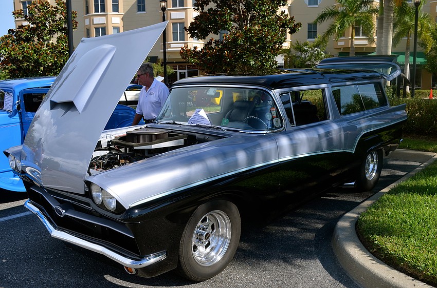 Gallen Peterson brought his '57 Ford Ranch Wagon to the event for viewing.