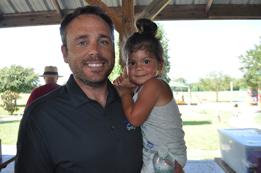 Danny Jones hangs out with his daughter, Emma.