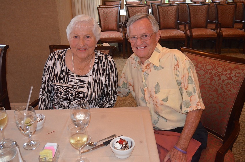 Marilyn Geller and Walter Goehing cozy up before the performance begins.