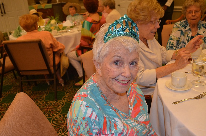 Melanie Eckstein wears a tiara.