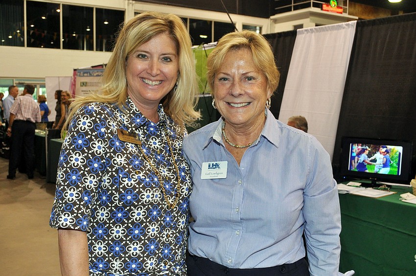 Lakewood Ranch Business Alliance executive director Heather Kasten and Longboat Key Chamber of Commerce president Gail Loefgren