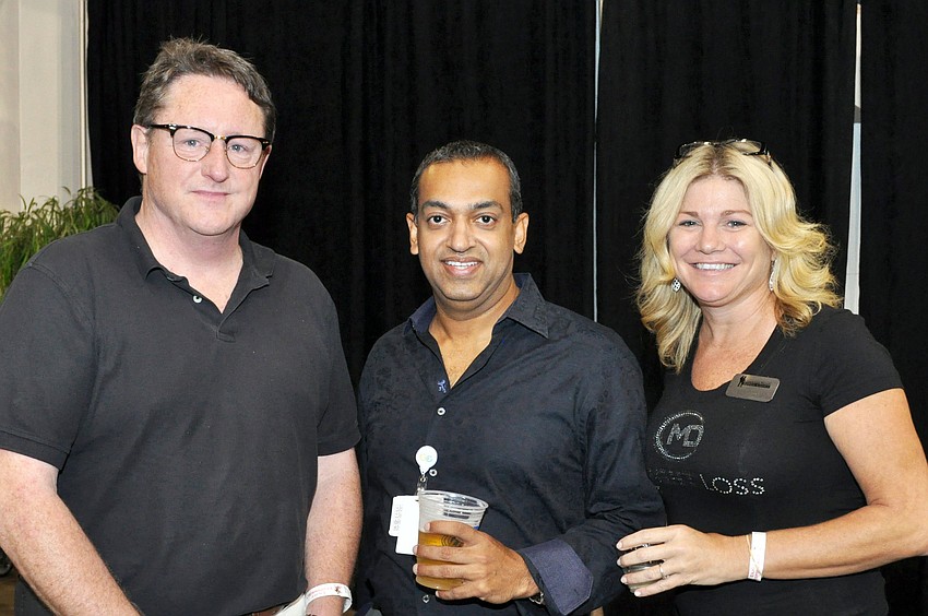 Anthony Hueston, Dr. Manoj Mathew and Bonnie McMullen