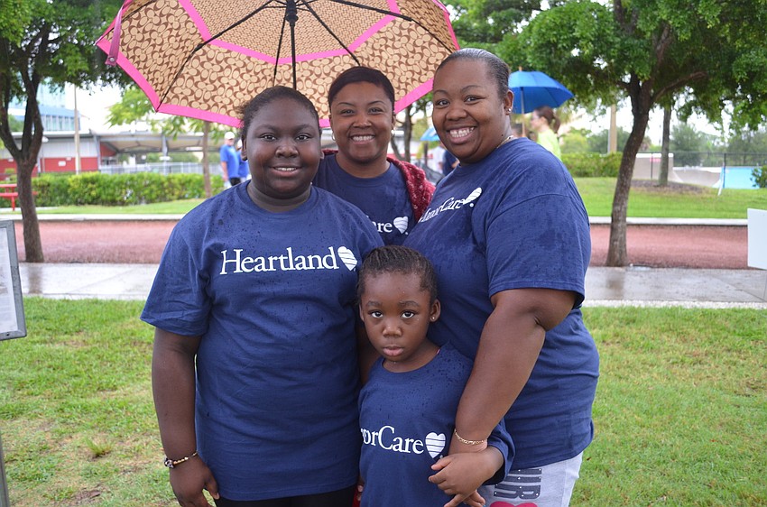 Yalicea Berry, Natasha Martin, Yolanda Wren and Dyana Wren represented team Manor Care at the Heart Walk.