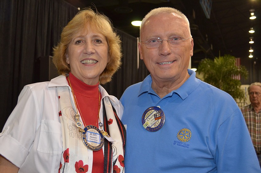 Rotary Club of Sarasota President, Judy Bennett and event chair Charles Alkire were pleased with the turnout for the event.