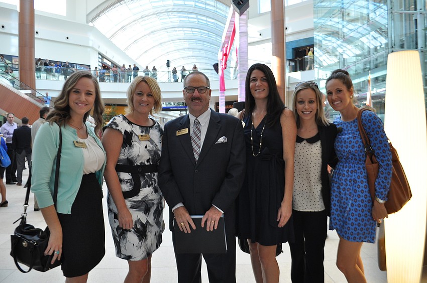 Gina White, Jamie Overmiller, Steve Queior, Melissa Fernands, Brittany Lamont and Sarah Murphy represented the Greater Sarasota Chamber of Commerce.