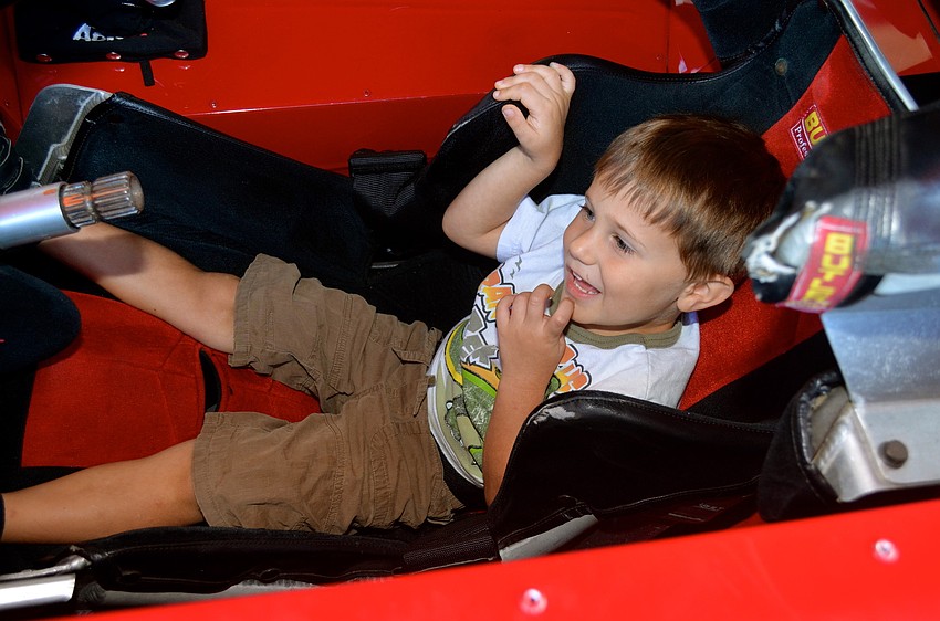 Maddox Luck doesn't want to get out of the race car, he says.