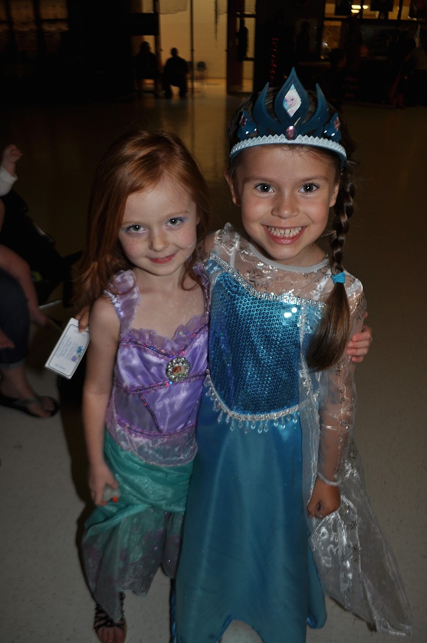 Ashlyn Meyers and Kassidy Callaghan both came as princesses.