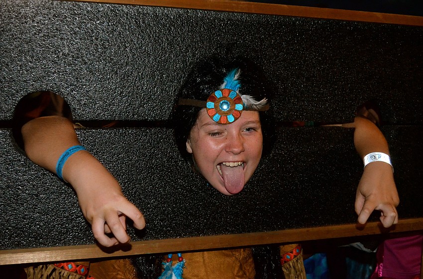 Jennifer Schillinger jokes around for a photo opportunity.