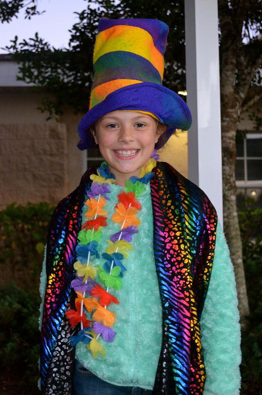 Danica Schmucker is ready for games and candy.