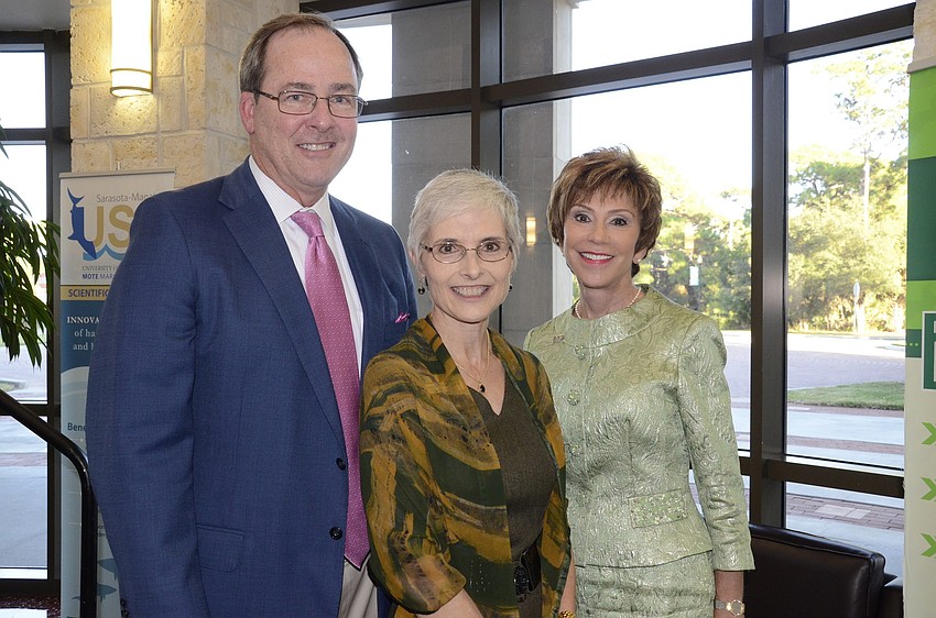 Byron Shinn, Sandra Stone and Judy Genshaft