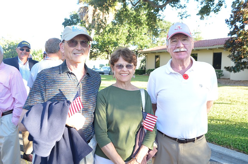 Vietnam War veteran Chet Chmielewski and his wife Barbara Rowe with fellow Vietnam veteran Jim Curtis