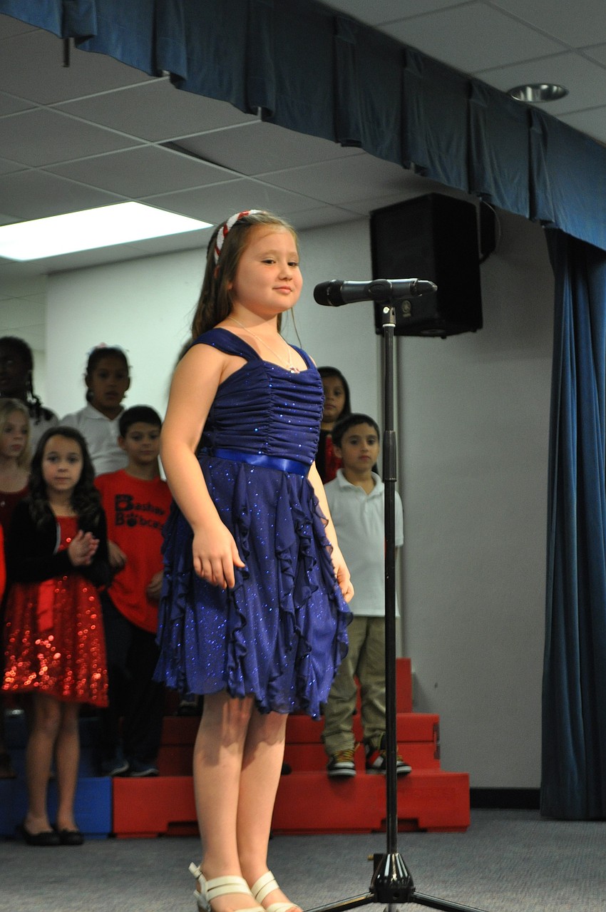 Kailey Cline is the second student speaker.