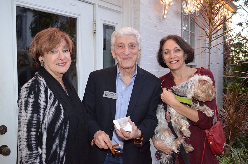 Joni Steinberg with Richard and Rebecca Bergman and Winston.