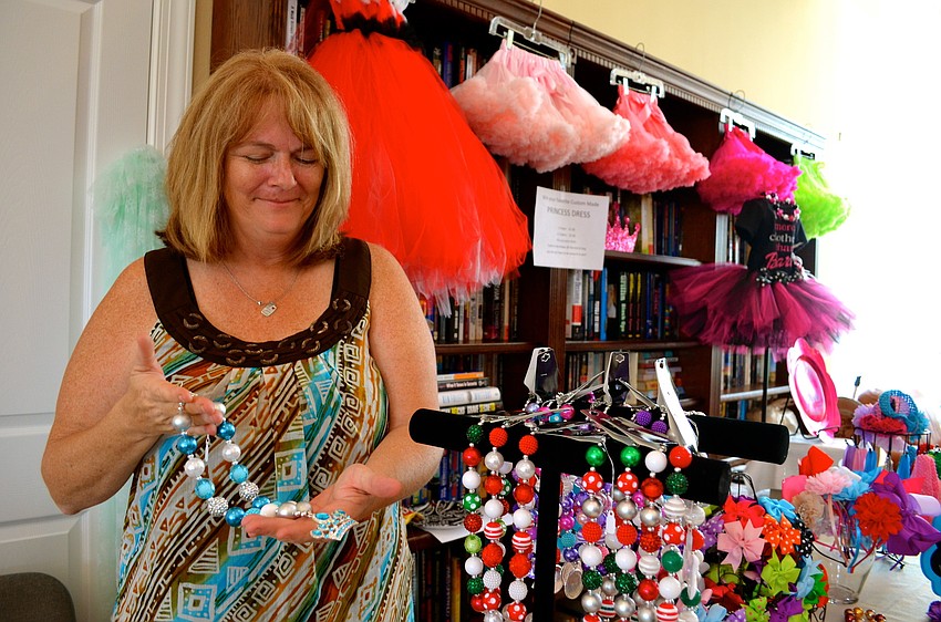 Debbie Romano, of Keepsake Konnections, sells bows and other accessories.