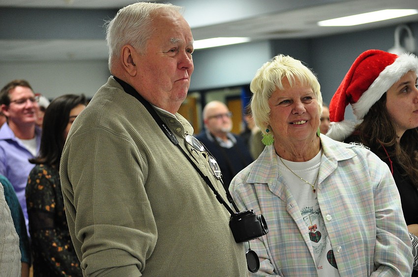 Proud grandparents Jack and Marylyn Moss watch Alyssa Floyd.