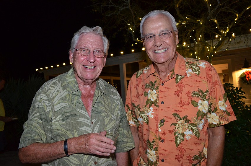 Brian Bowder and Don Brewer take in the lights at enjoy the Historic Spanish Point.