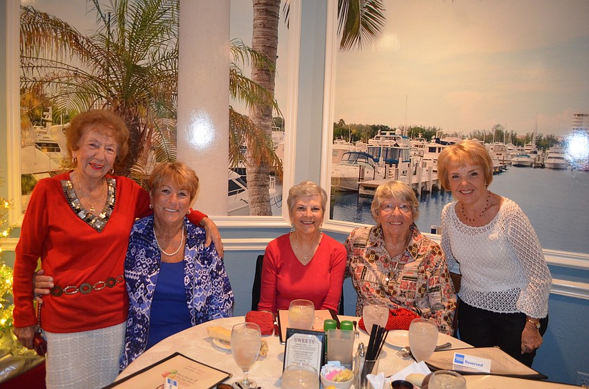 Eleanor Carnese, Beth Waldman, Treasurer Clarise Pellegrino, Sue Troup and Joyce Mazurek