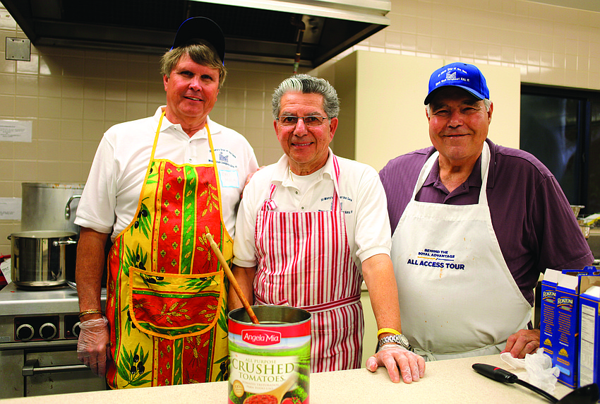 Don Prola, Lenny Distefano and Joe Zampino serve a dinner that's amore at the Jan. 23 St. Mary, Star of the Sea, Catholic Church Menâ€™s Club's fourth annual Italian night.