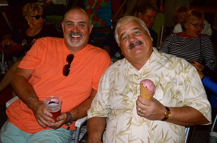 Canadian friends Chris Price and Ken Parrinton attend Music on Main whenever they're in town.