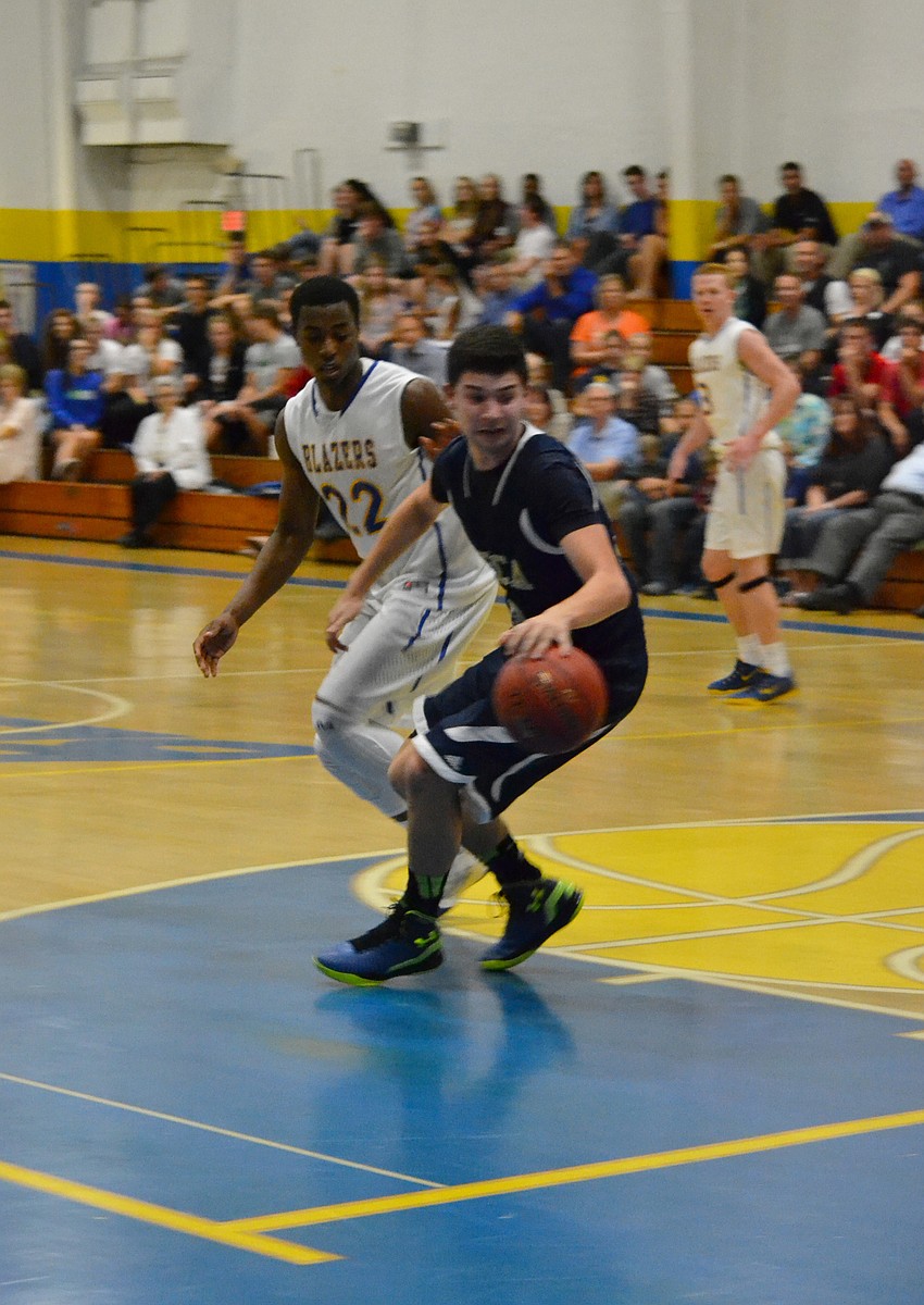 Southwest Florida Christian Academy junior, Aiden Crume keeps control of the ball.