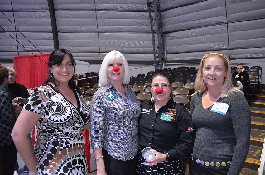 Jessica Southwick, of AAA Payroll Service, Debra Fortosis, of Elite Family Car, Debbie Shaffer, of Wentzelâ€™s Heating and Air, and Tracie Godri, of Funkshonal Art