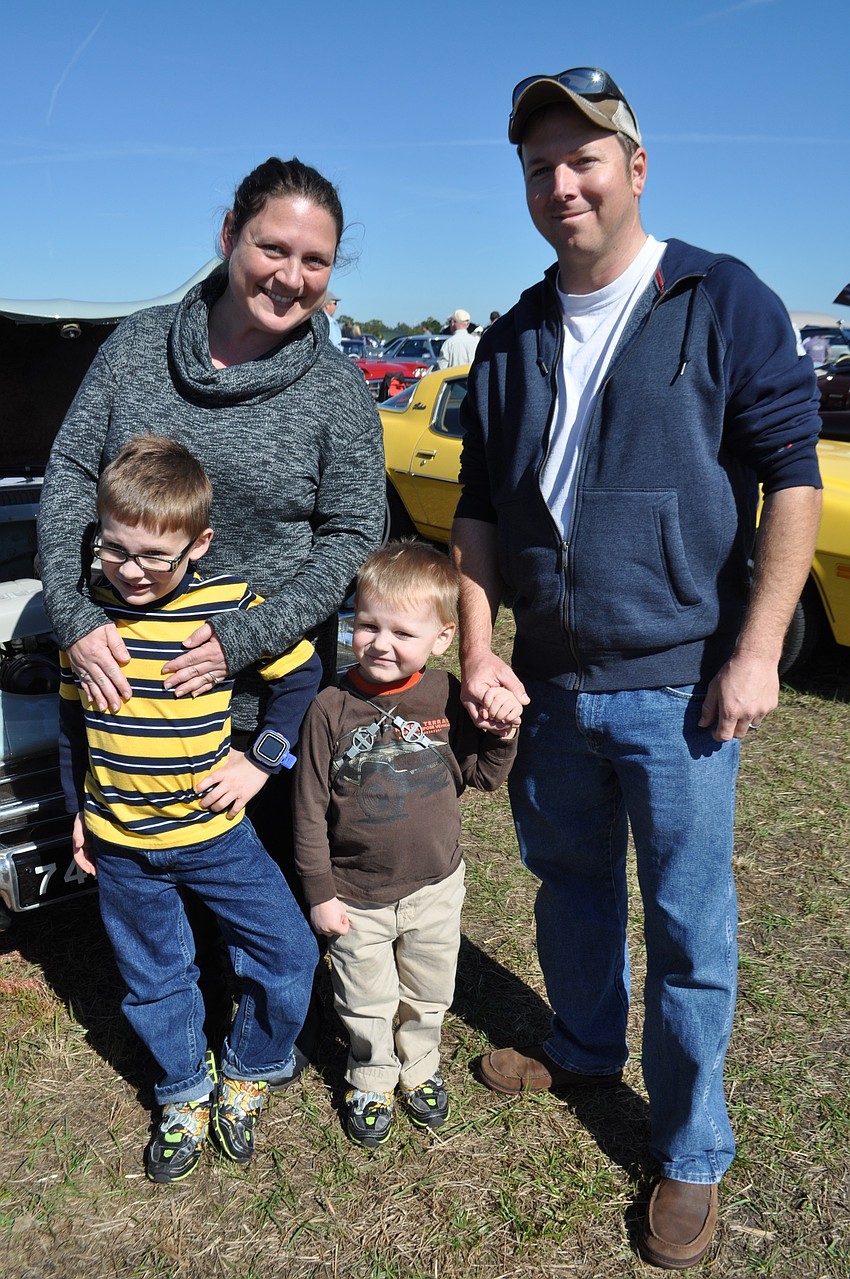 Jenny and Joe Beaver brought their sons Trenton, left, and Clayton, right.