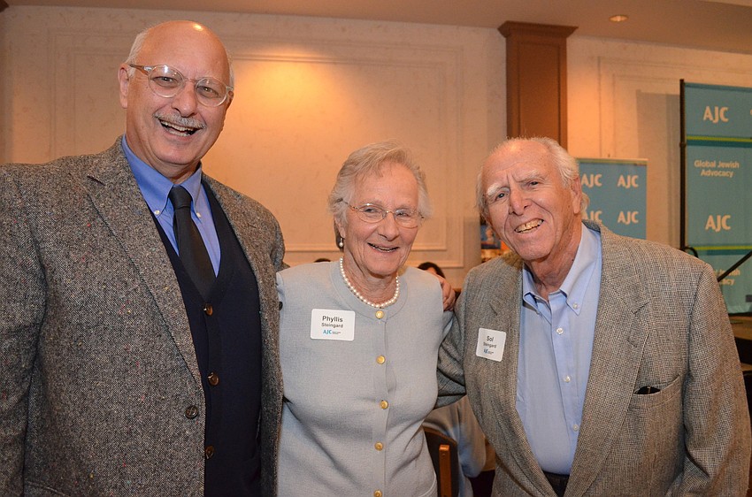Francis Crociata with Phyllis and Sol Steingard.