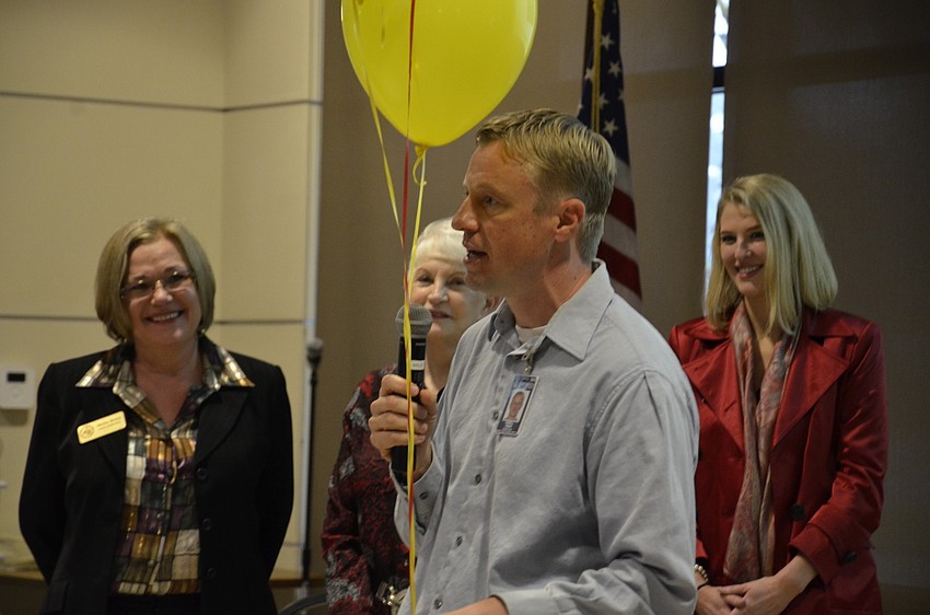 Russell Finger, science teacher at Suncoast Polytechnical High School, was awarded the High School Teacher of the Year.