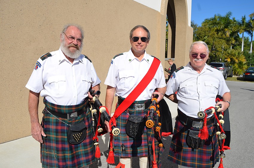 Mike Brewer, Michael LoBue and church member Bill Buckley