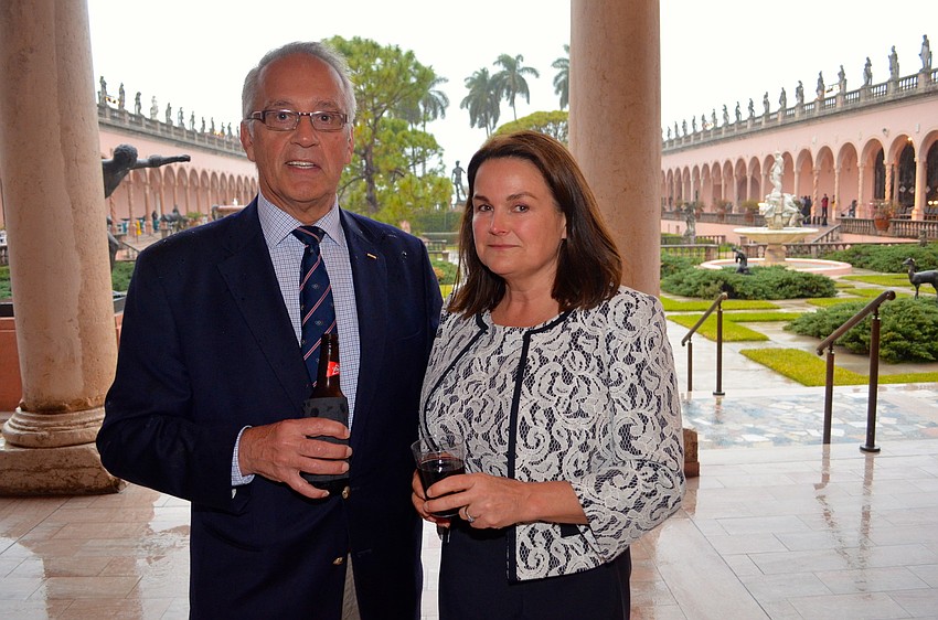 Martin Dawe competed in the modern pentathlon in 1962. He waits for the opening ceremony to begin alongside his wife, Debbie.