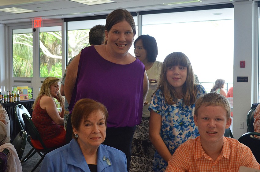 Victoria, Elizabeth and Christopher Bolton with grandmother Daphne Rosenzweig