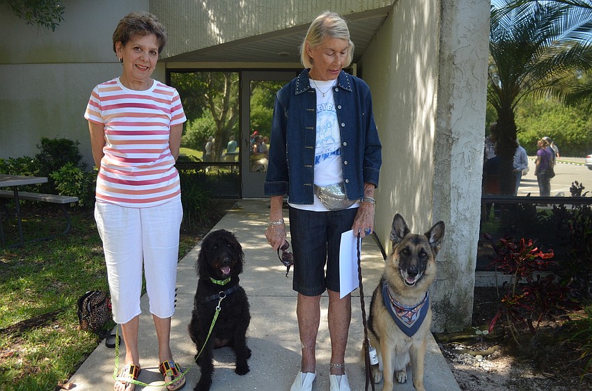 Carol Siegal and Roxie with Babe Hart and Diamond
