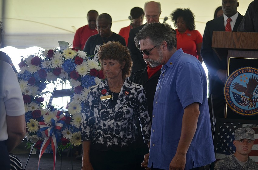 Gold Star families were presented with wreaths.