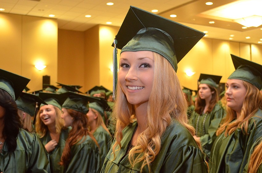 Jillian Brant enjoys her last night as a high school senior.