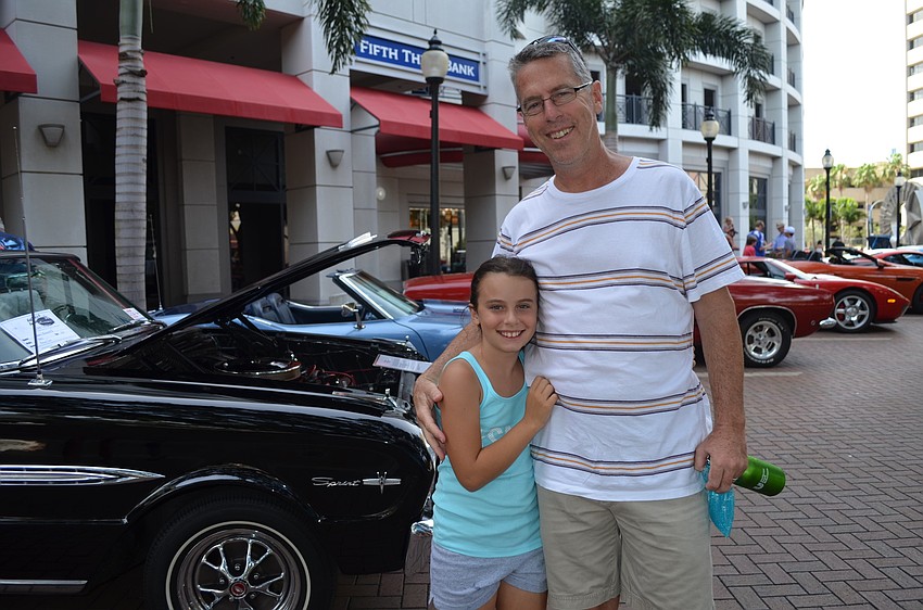 Olivia Dumpel and dad, Tom, have fun together.