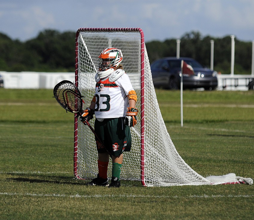 Eleven-year-old Brock Gay plays goalkeeper for the LB3 Monsters U11A team.
