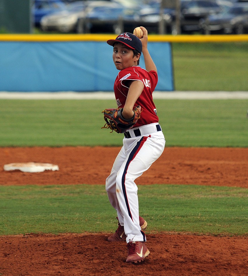 Pip Smalley started the game on the mound for the Sarasota American 9/10 All-Stars June 21.