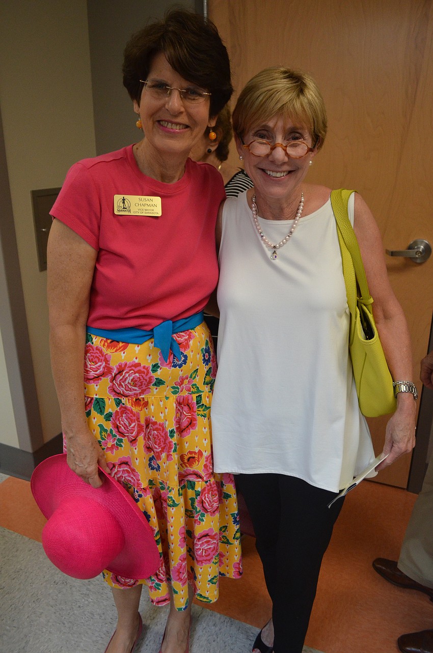 Vice Mayor Susan Chapman and Susan Morin tour the facility.