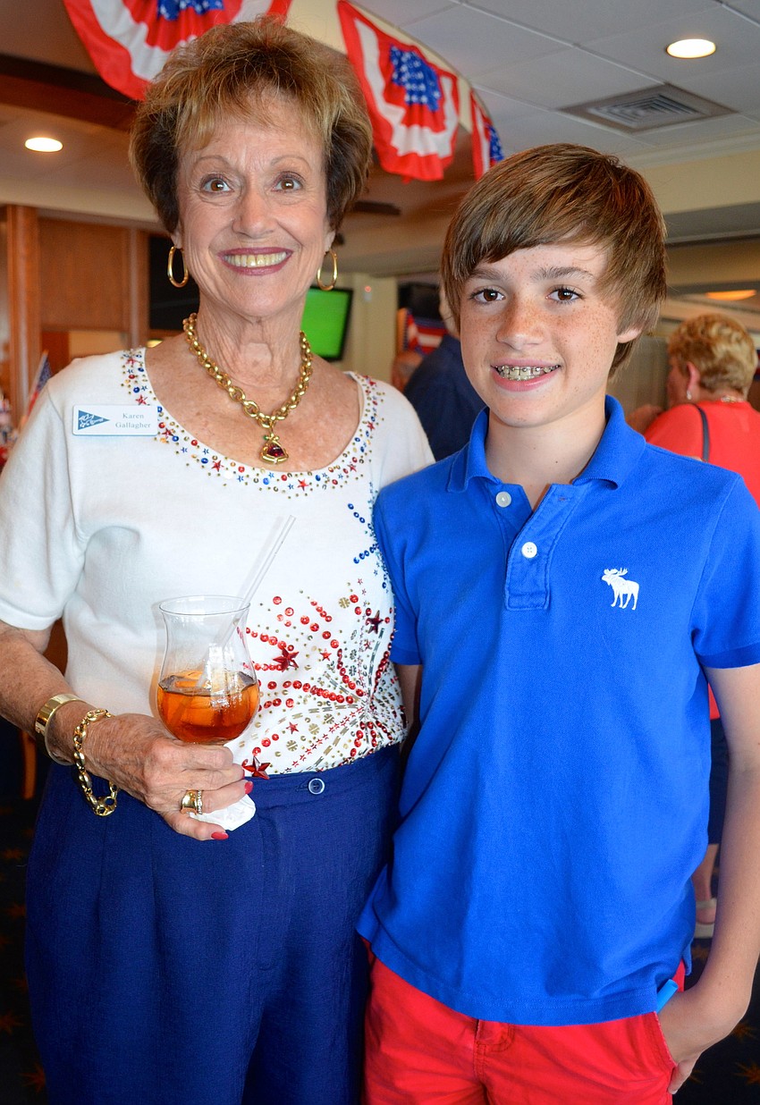 Karen Gallagher with her grandson, Carter Bell, 13