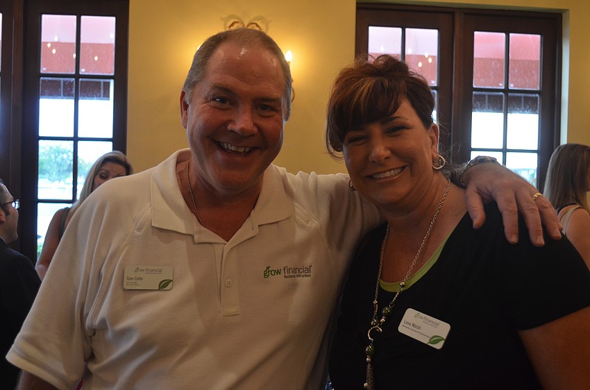 Grow Financial representatives Tom Cofer and Lana Walsh.