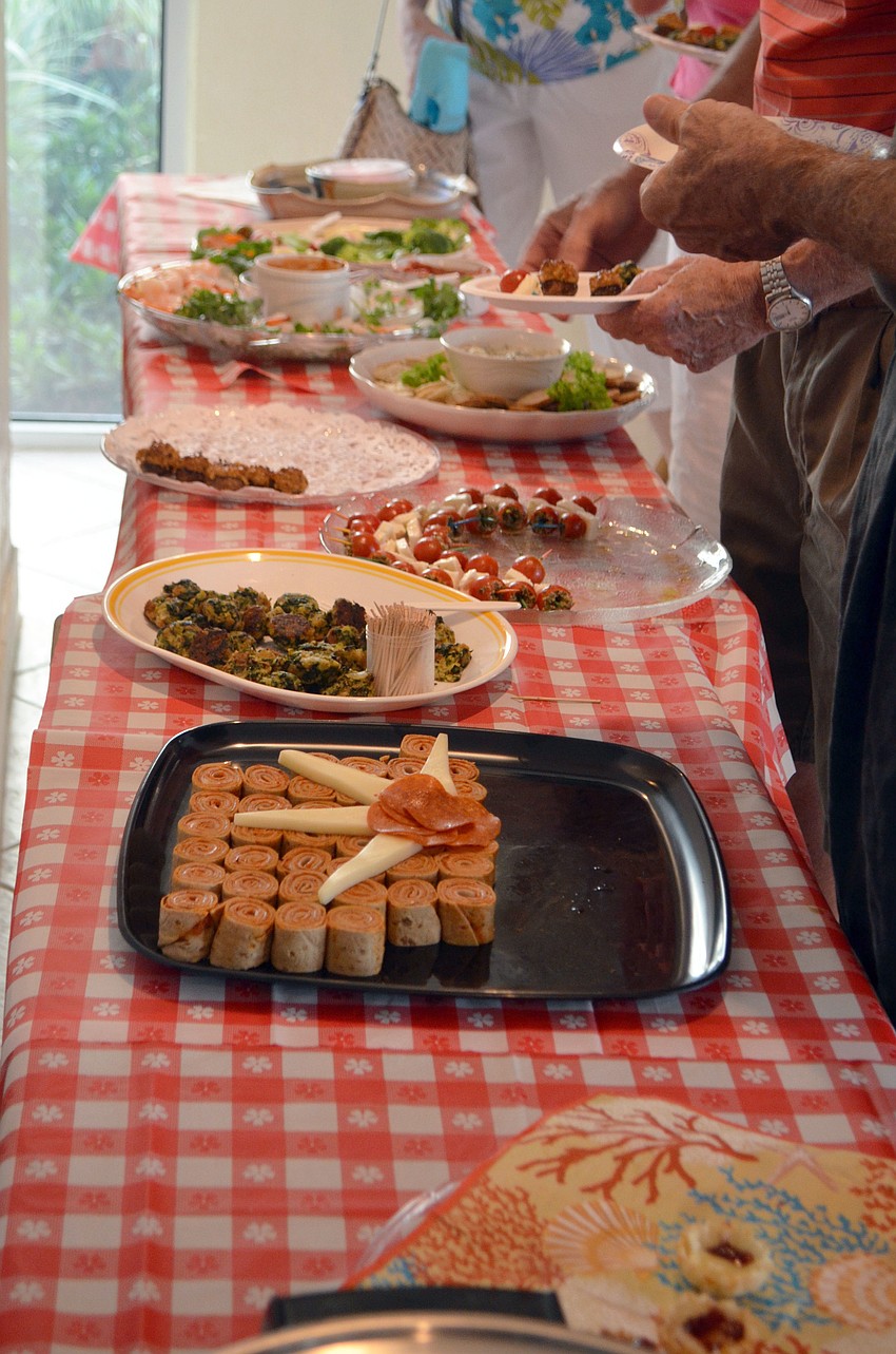Guests at Christ Churchâ€™s summer dinner enjoyed a buffet of appetizers prior to being seated for the Italian dinner.