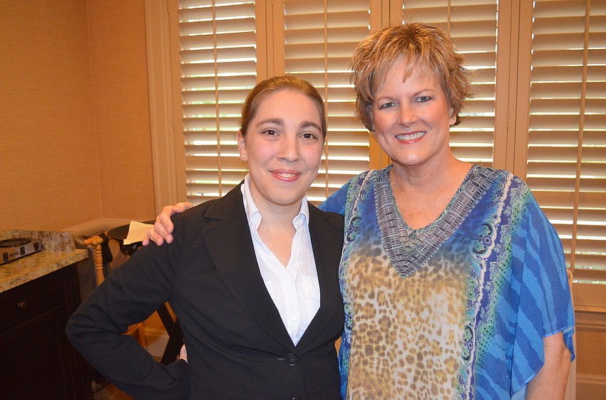 Ines de Erasquin and Carol Sparrow relax before their Operetta performance.