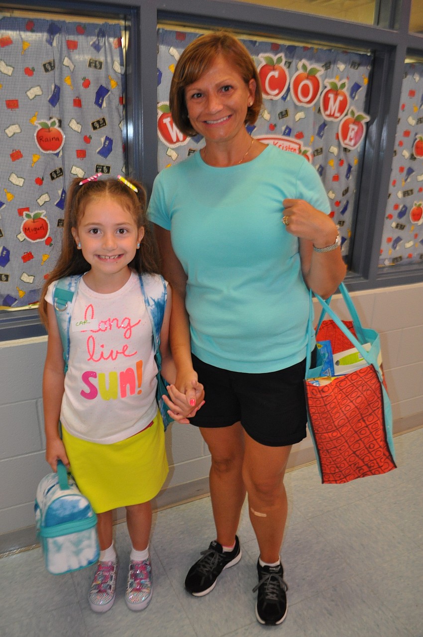 Meghan and Melody Dillingham head to Meghan's classroom.
