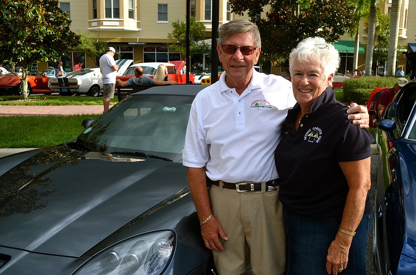Joe and Taffie Brisley show off their Corvette.