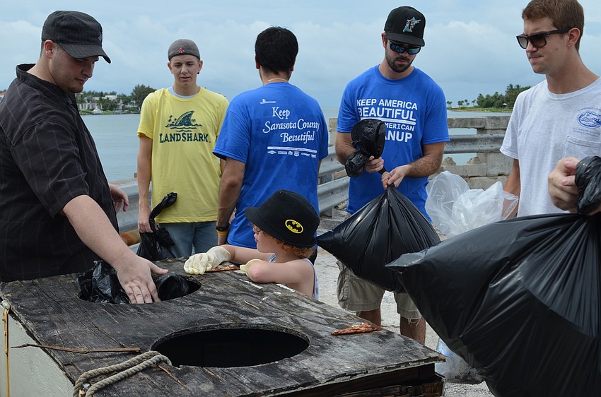 The Young Professionals Group collected trash and recyclables at Overlook Park and Quick Point Nature Preserve.